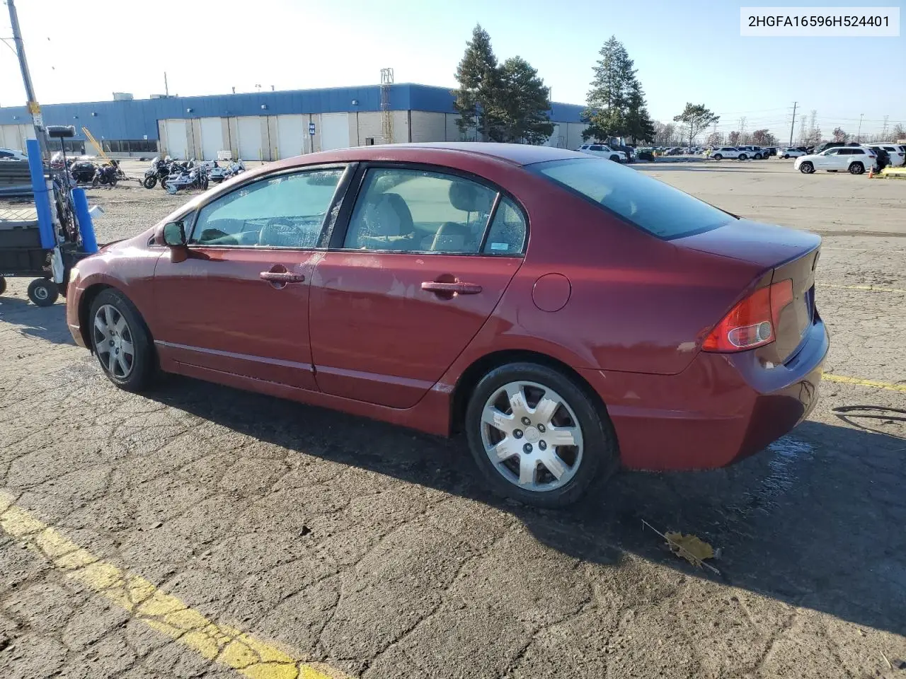 2HGFA16596H524401 2006 Honda Civic Lx