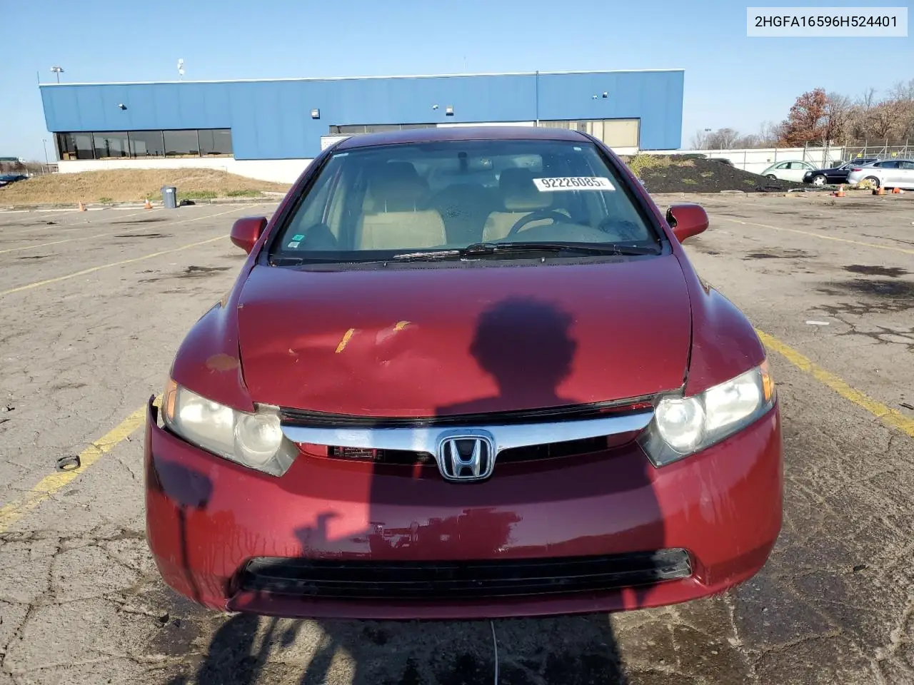 2HGFA16596H524401 2006 Honda Civic Lx