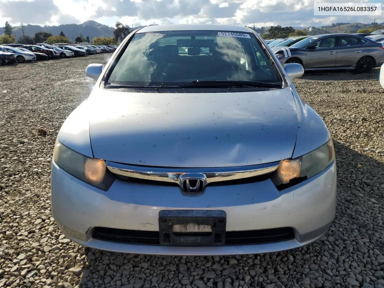1HGFA16526L083357 2006 Honda Civic Lx