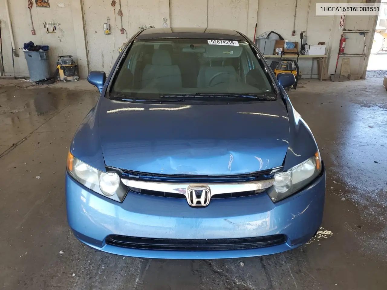 1HGFA16516L088551 2006 Honda Civic Lx