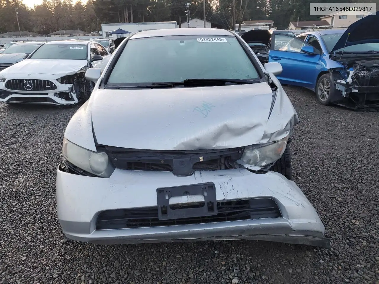 1HGFA16546L029817 2006 Honda Civic Lx
