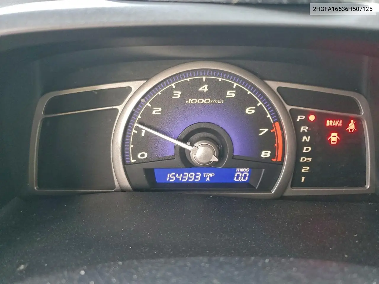 2HGFA16536H507125 2006 Honda Civic Lx