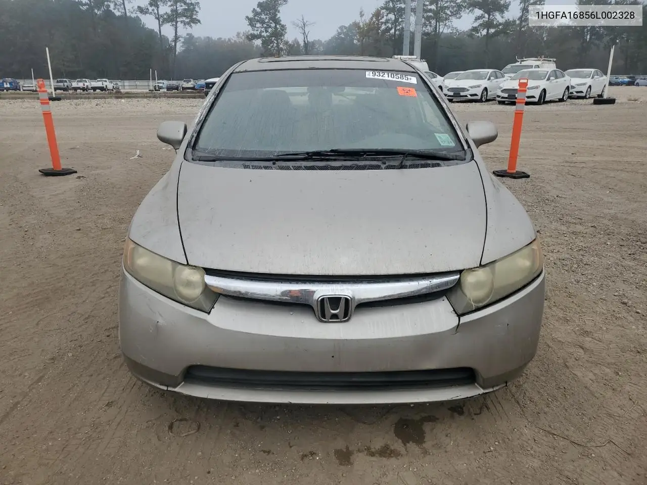 1HGFA16856L002328 2006 Honda Civic Ex