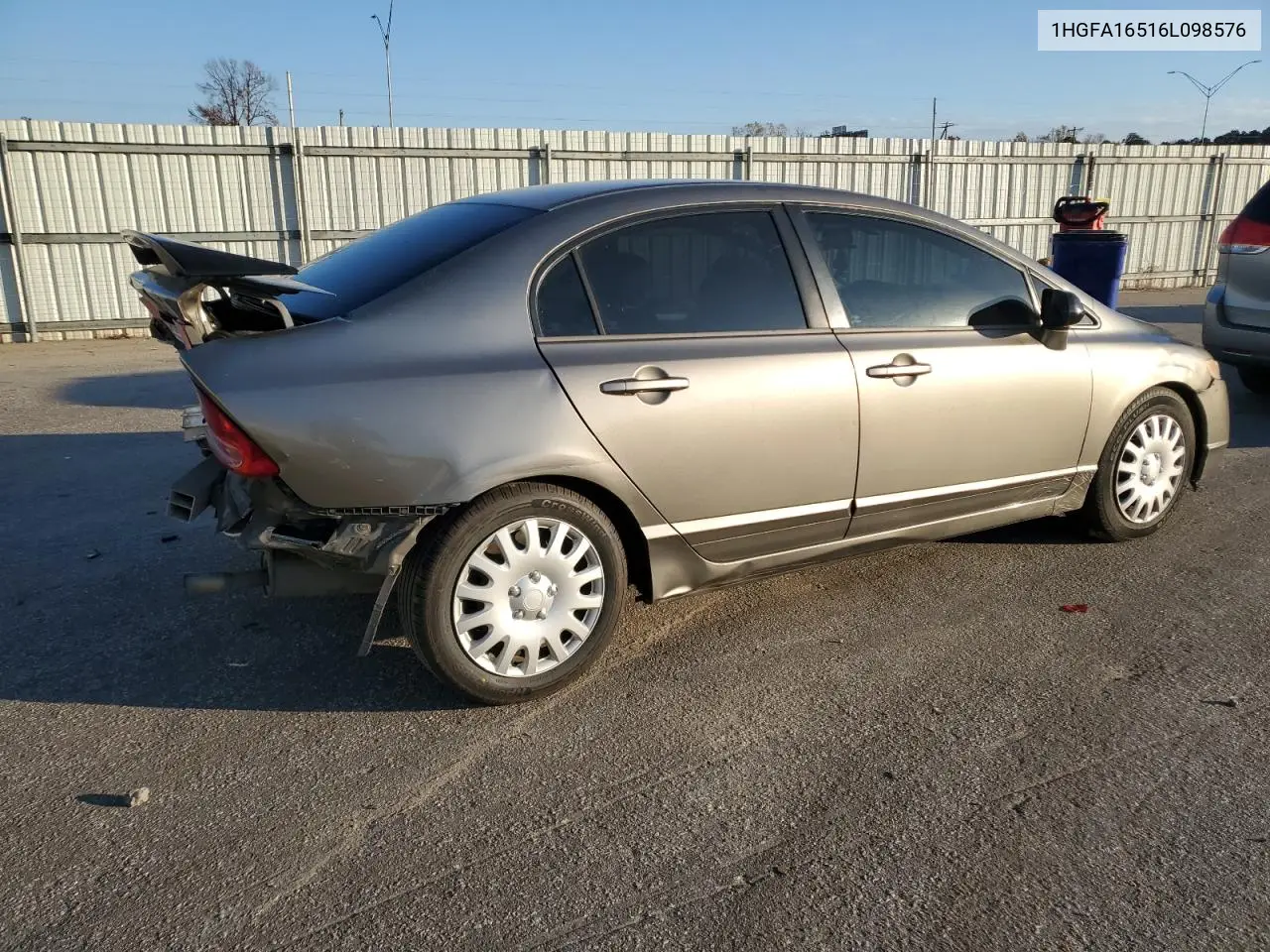 1HGFA16516L098576 2006 Honda Civic Lx