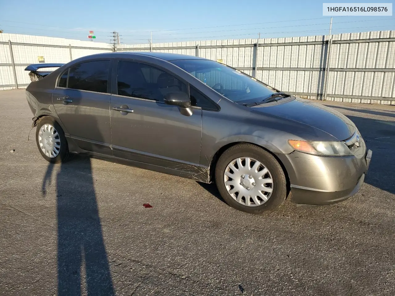1HGFA16516L098576 2006 Honda Civic Lx