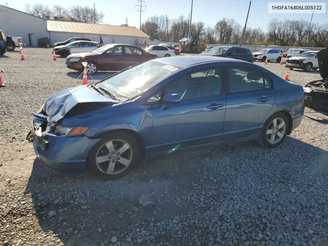 1HGFA16806L005122 2006 Honda Civic Ex