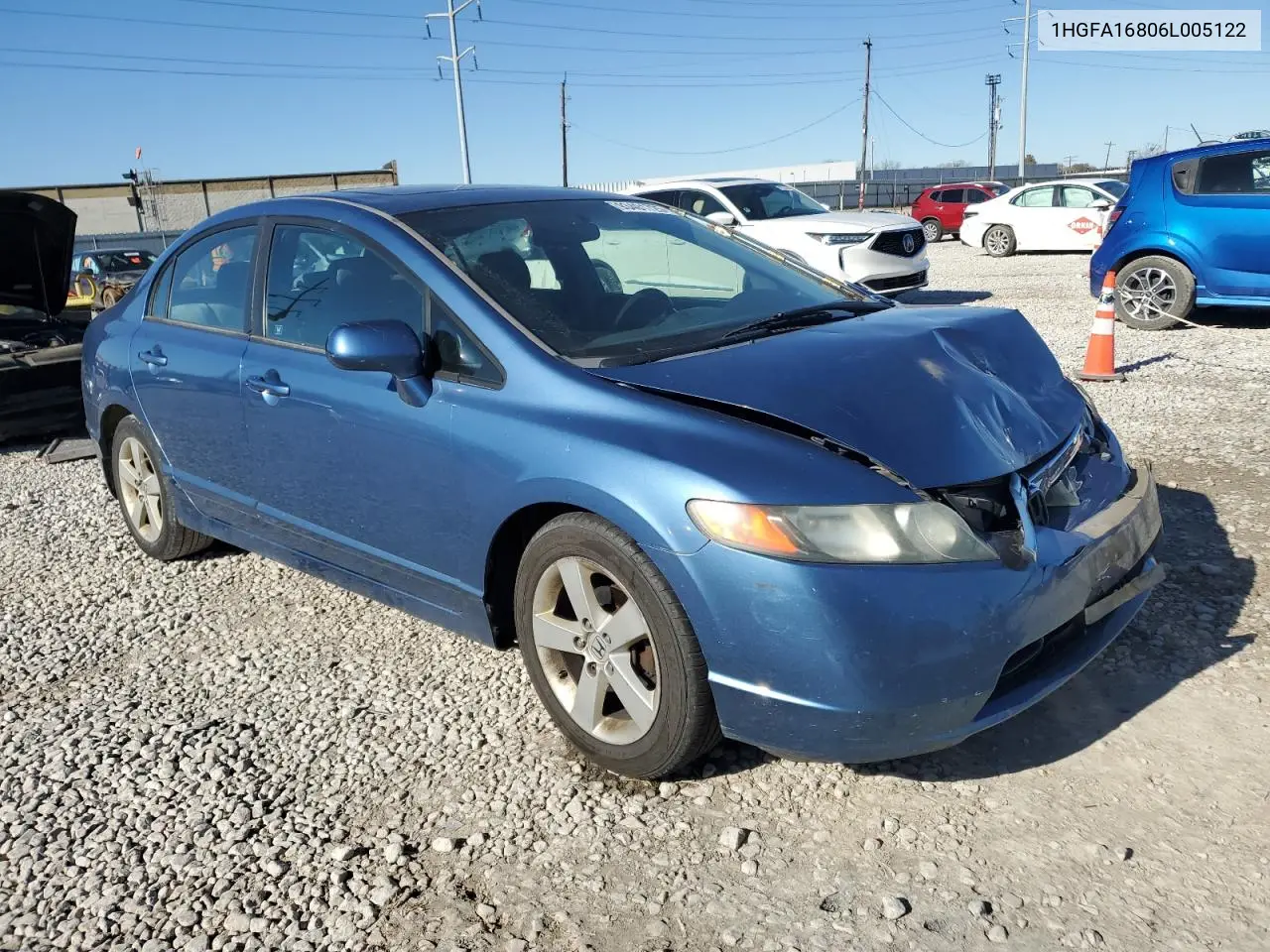 1HGFA16806L005122 2006 Honda Civic Ex