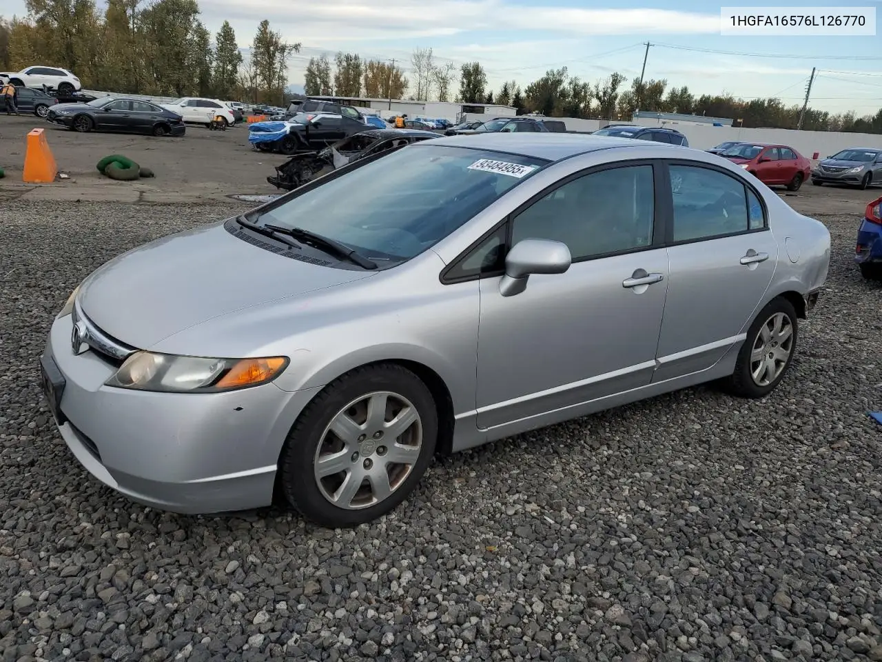 1HGFA16576L126770 2006 Honda Civic Lx