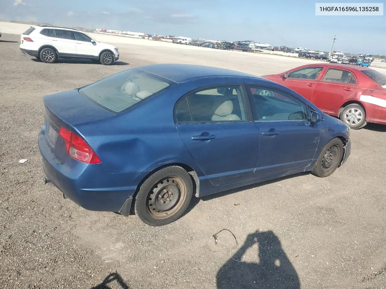 1HGFA16596L135258 2006 Honda Civic Lx