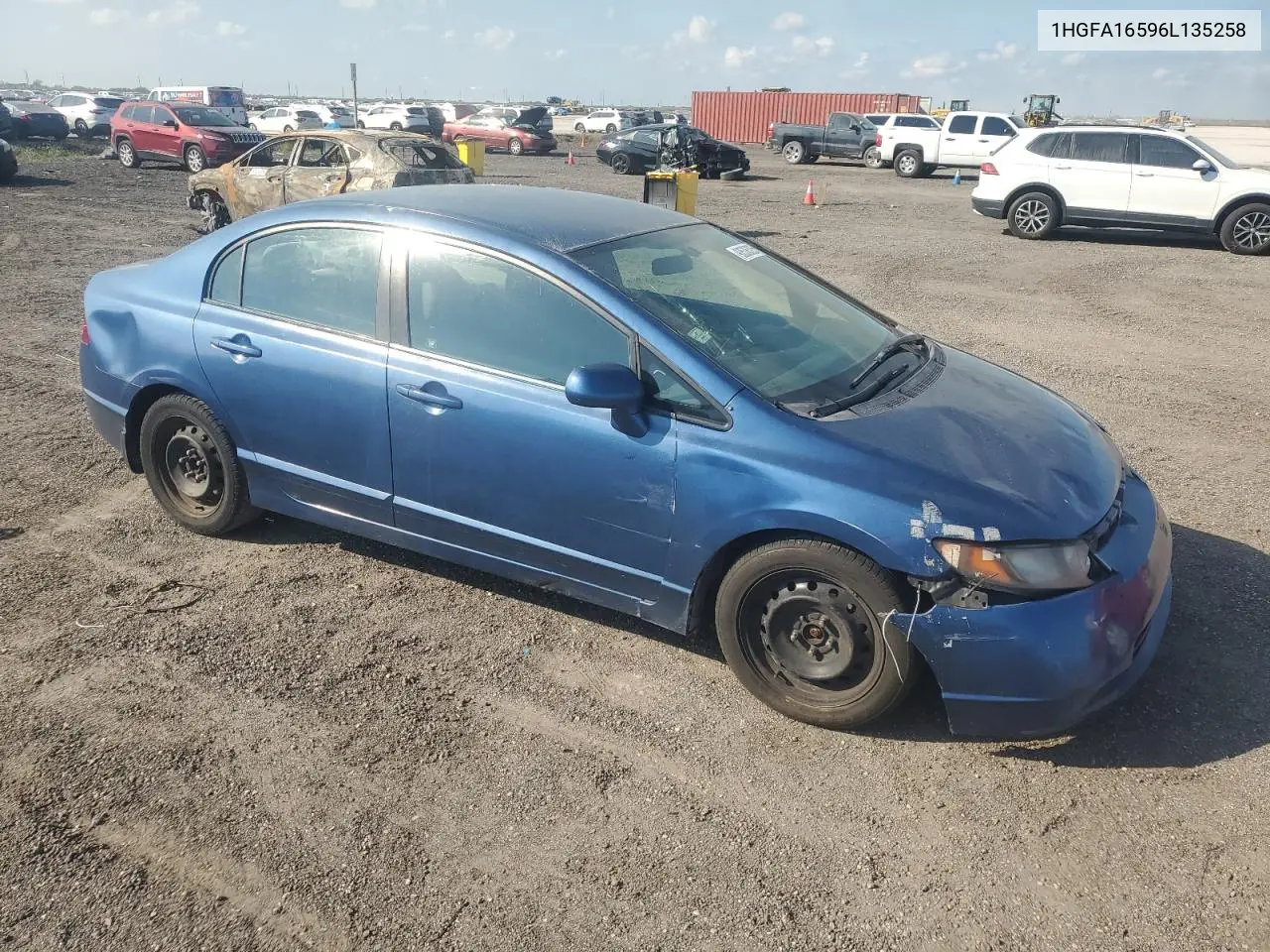 1HGFA16596L135258 2006 Honda Civic Lx