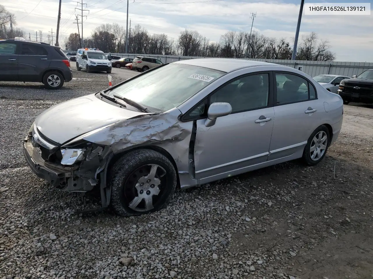 1HGFA16526L139121 2006 Honda Civic Lx