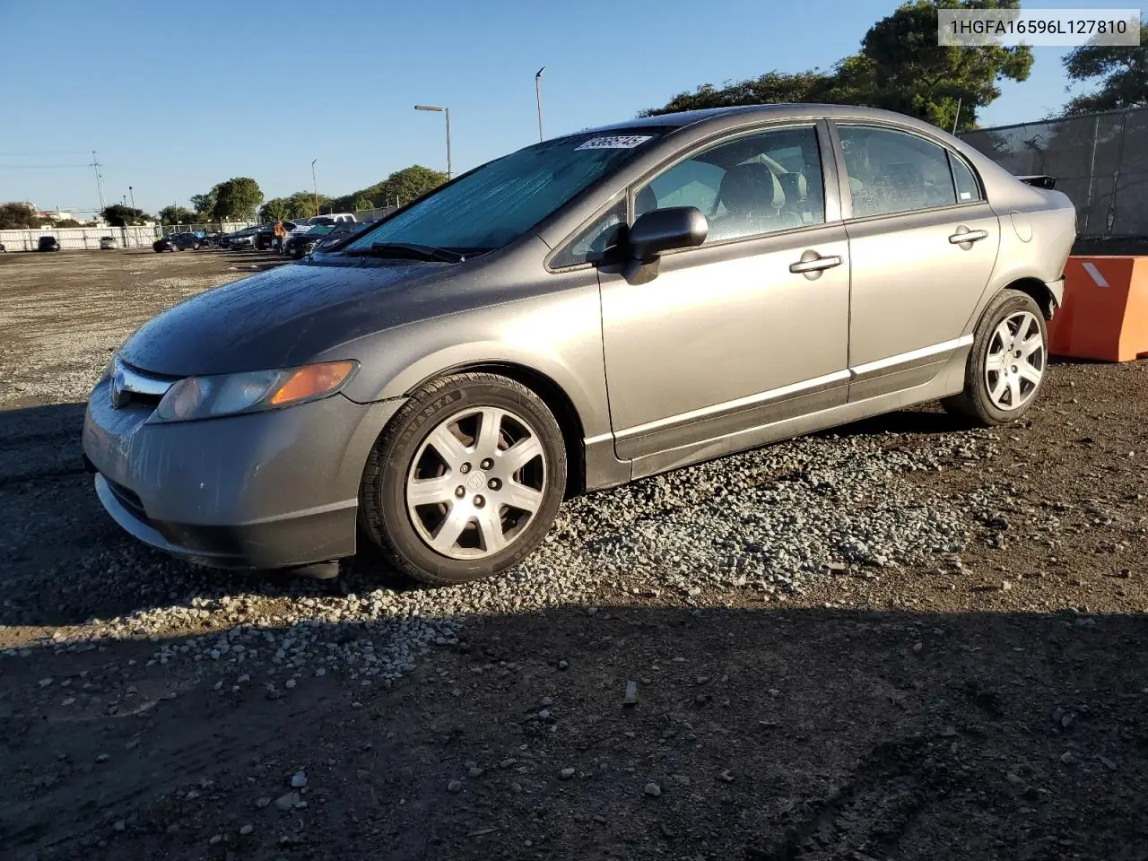 1HGFA16596L127810 2006 Honda Civic Lx