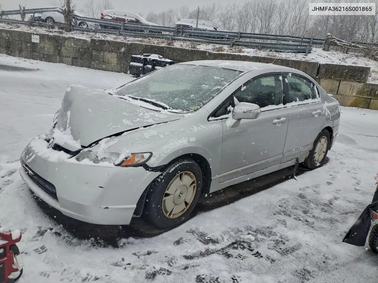 JHMFA36216S001865 2006 Honda Civic Hybrid