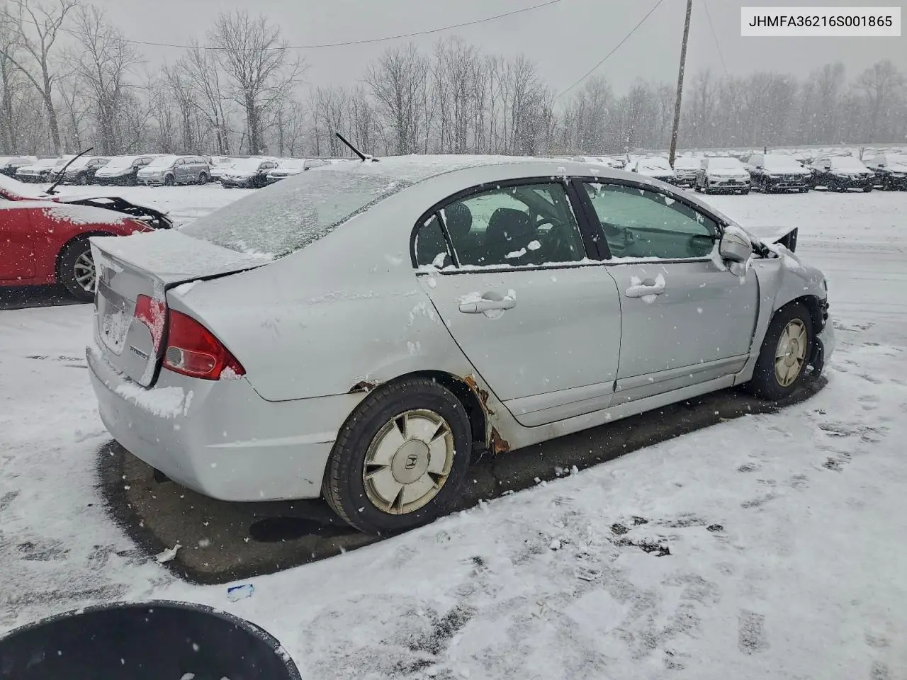 JHMFA36216S001865 2006 Honda Civic Hybrid