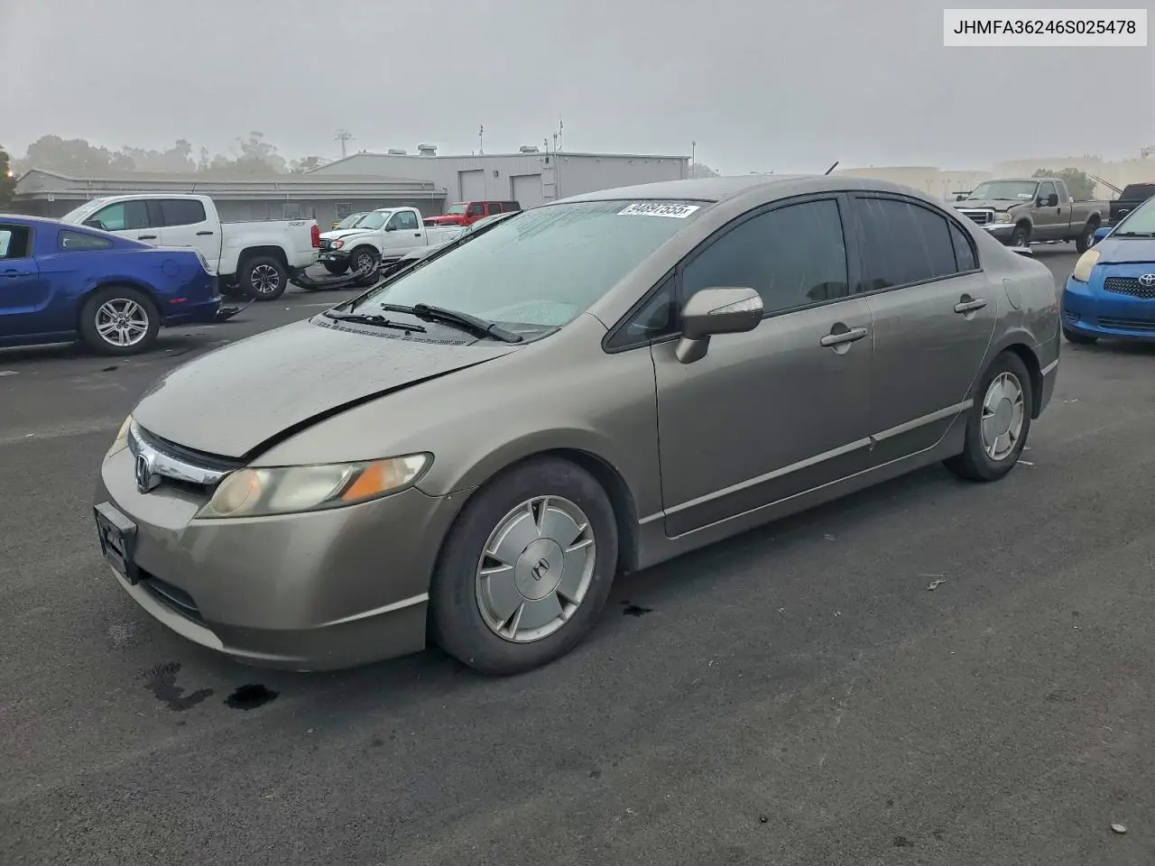 JHMFA36246S025478 2006 Honda Civic Hybrid