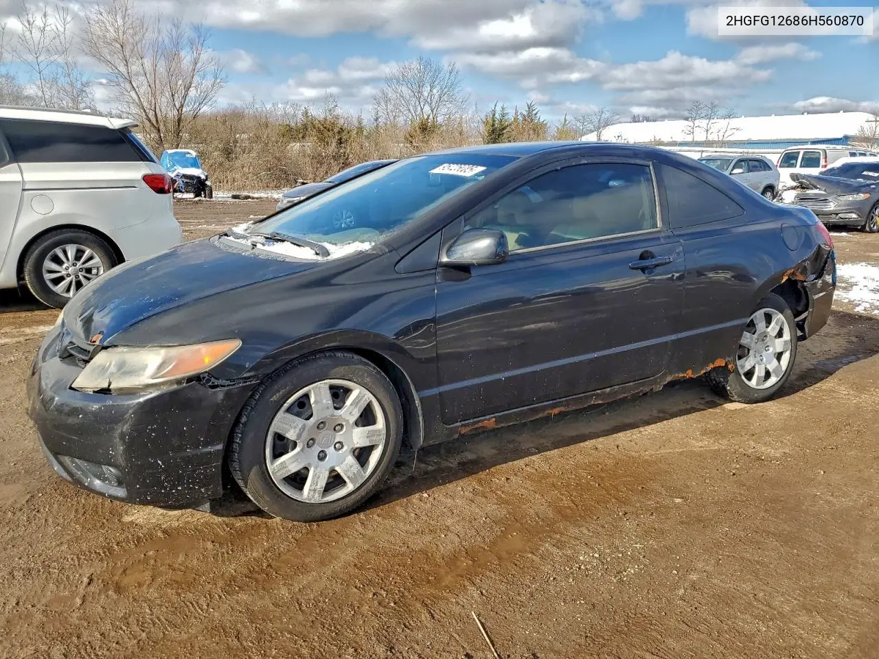 2HGFG12686H560870 2006 Honda Civic Lx