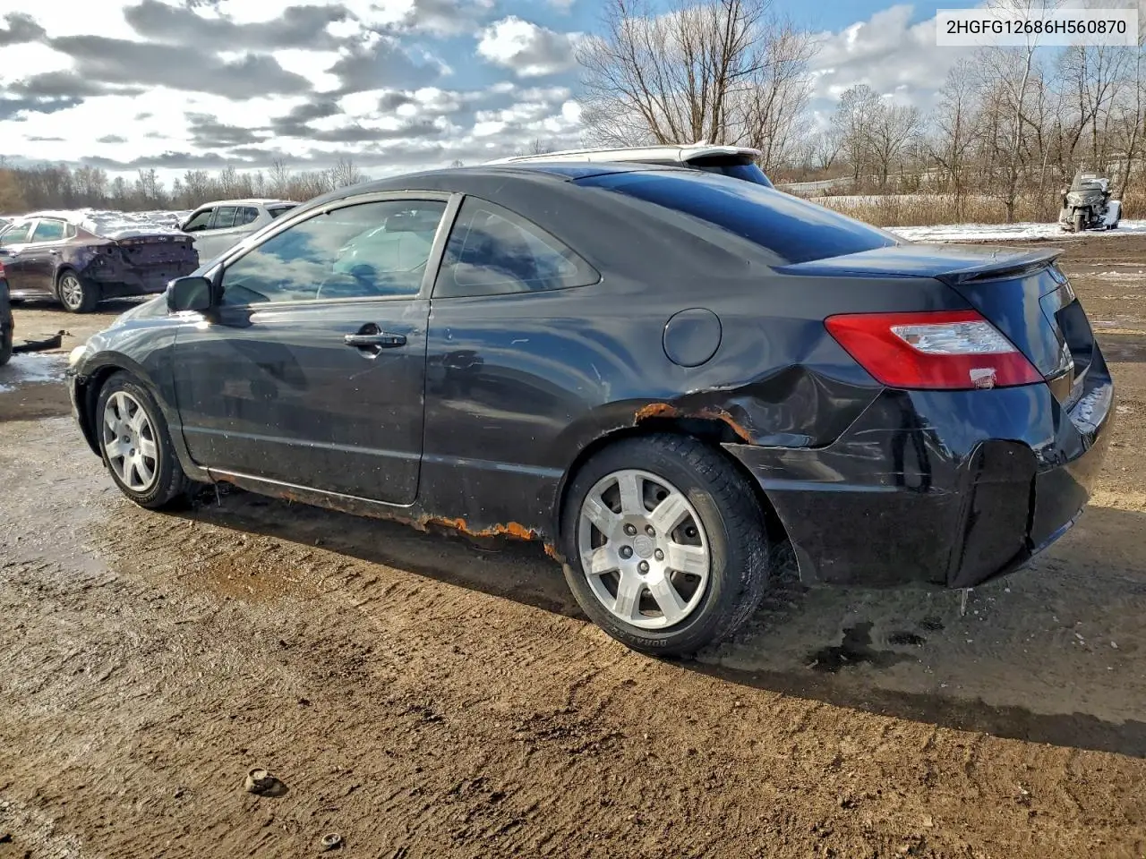 2HGFG12686H560870 2006 Honda Civic Lx