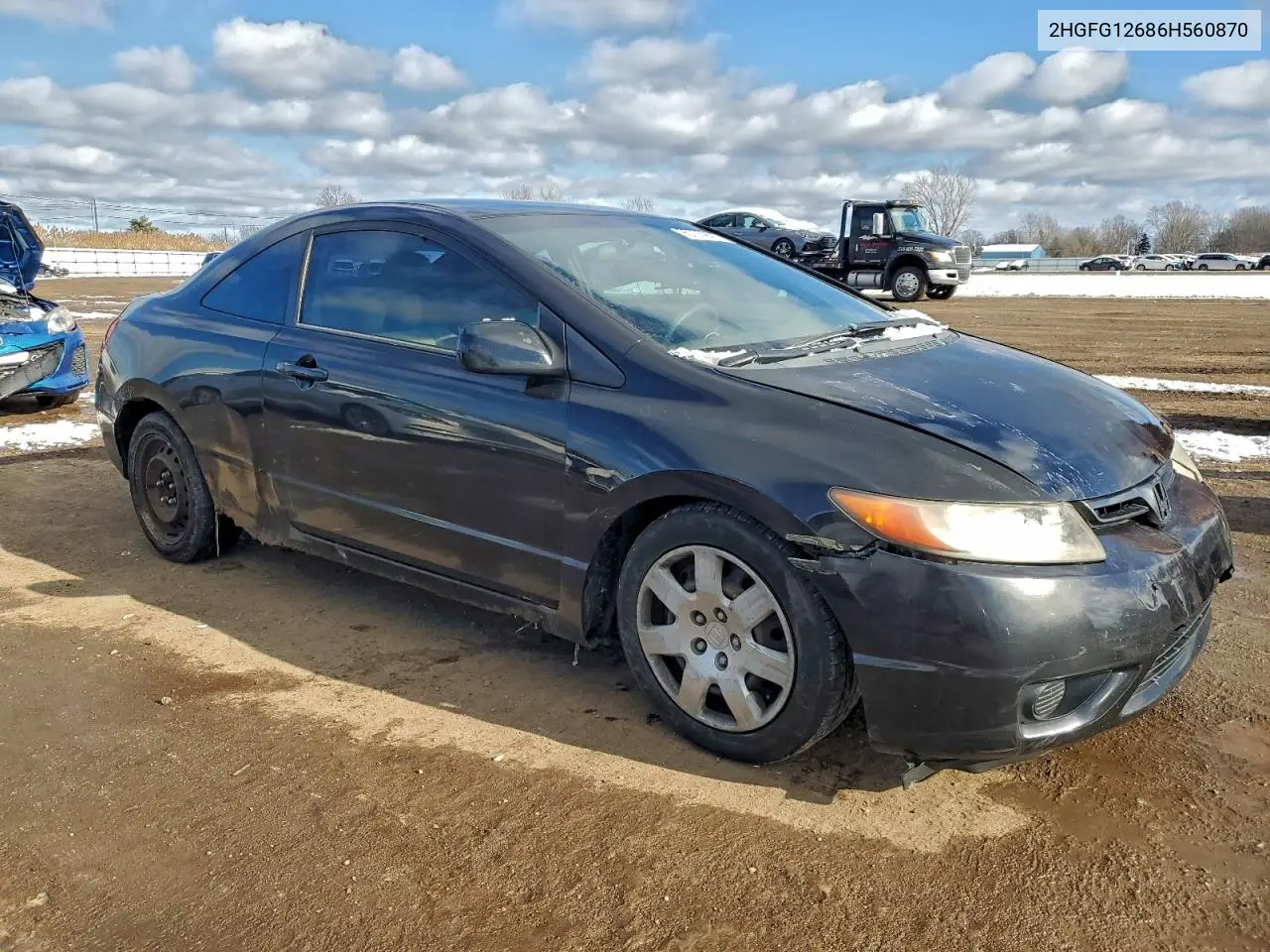 2HGFG12686H560870 2006 Honda Civic Lx