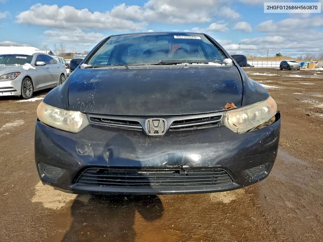 2HGFG12686H560870 2006 Honda Civic Lx