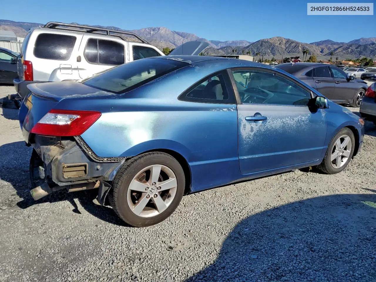 2HGFG12866H524533 2006 Honda Civic Ex
