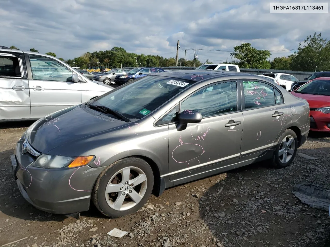 1HGFA16817L113461 2007 Honda Civic Ex