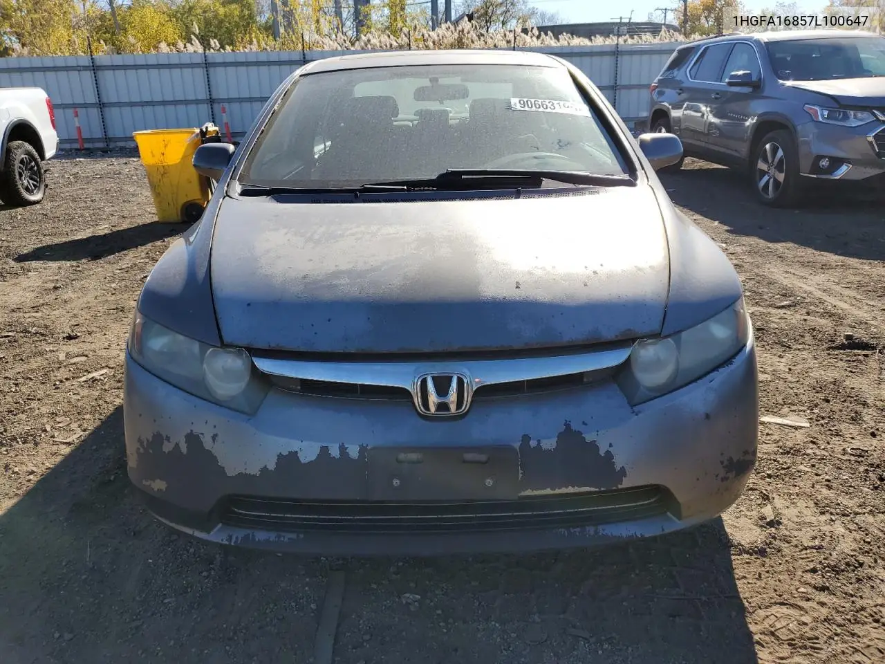 1HGFA16857L100647 2007 Honda Civic Ex
