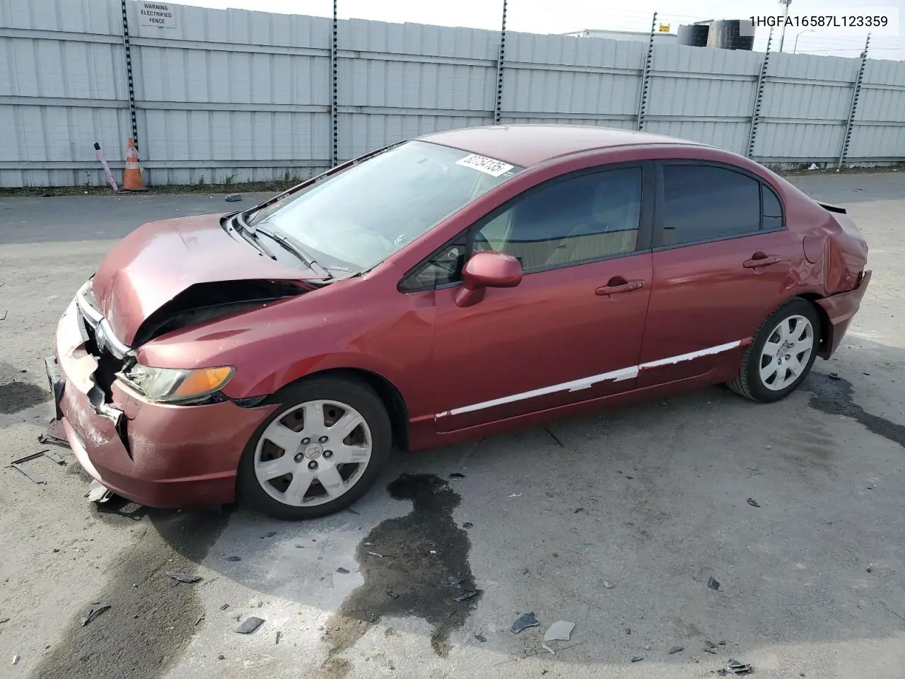 1HGFA16587L123359 2007 Honda Civic Lx