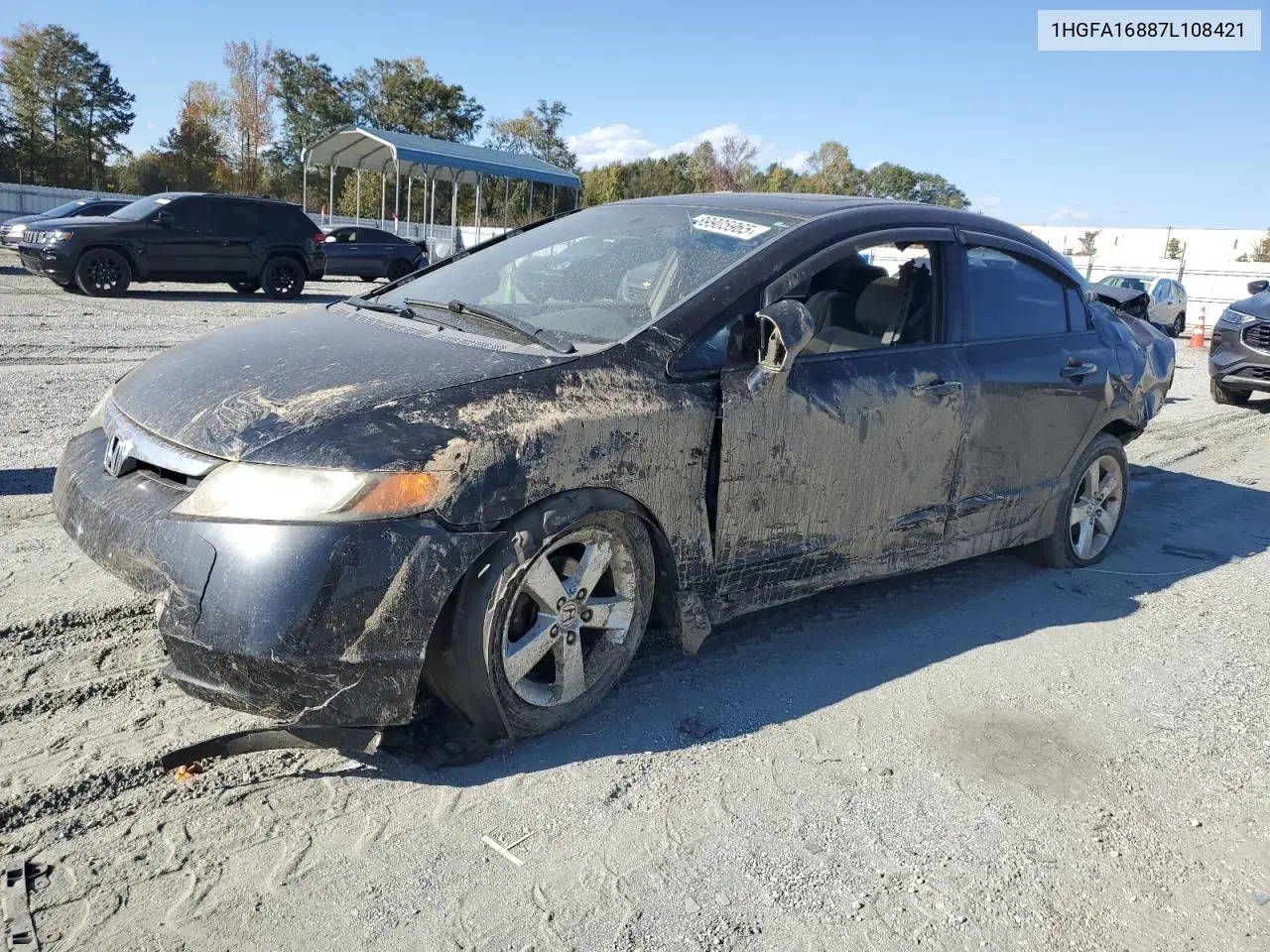 1HGFA16887L108421 2007 Honda Civic Ex