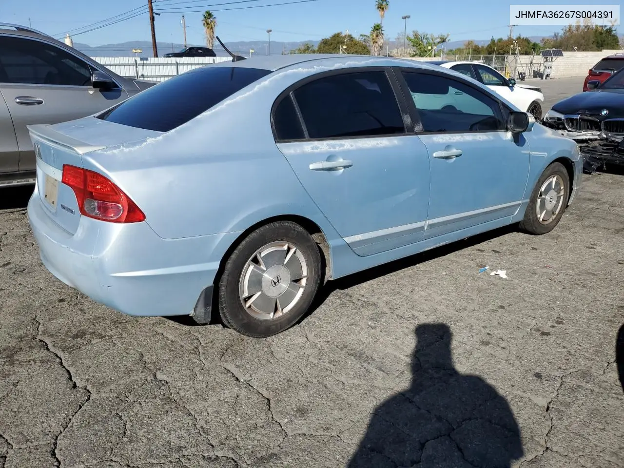 JHMFA36267S004391 2007 Honda Civic Hybrid