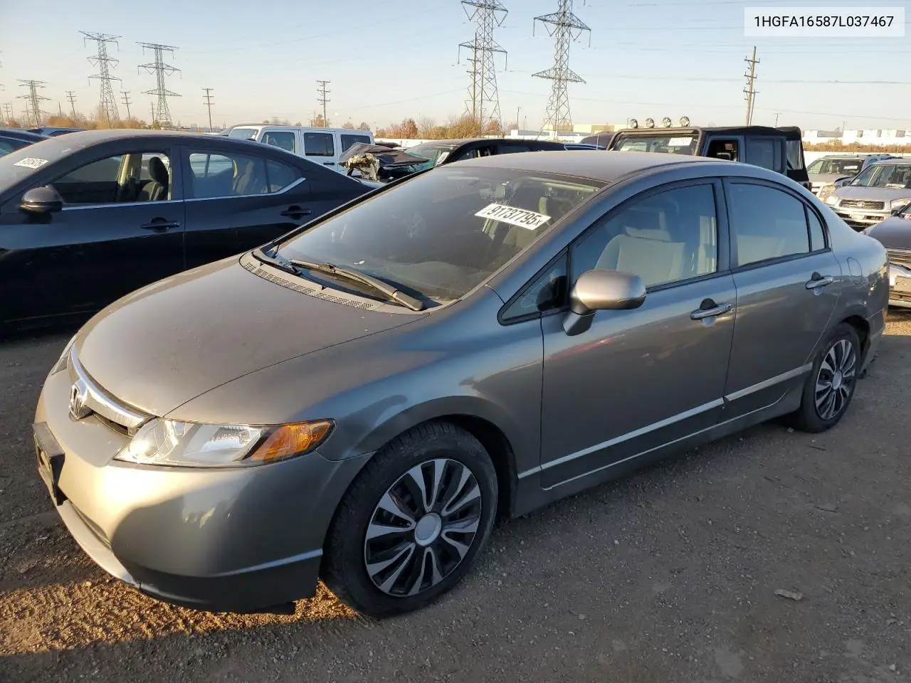 1HGFA16587L037467 2007 Honda Civic Lx