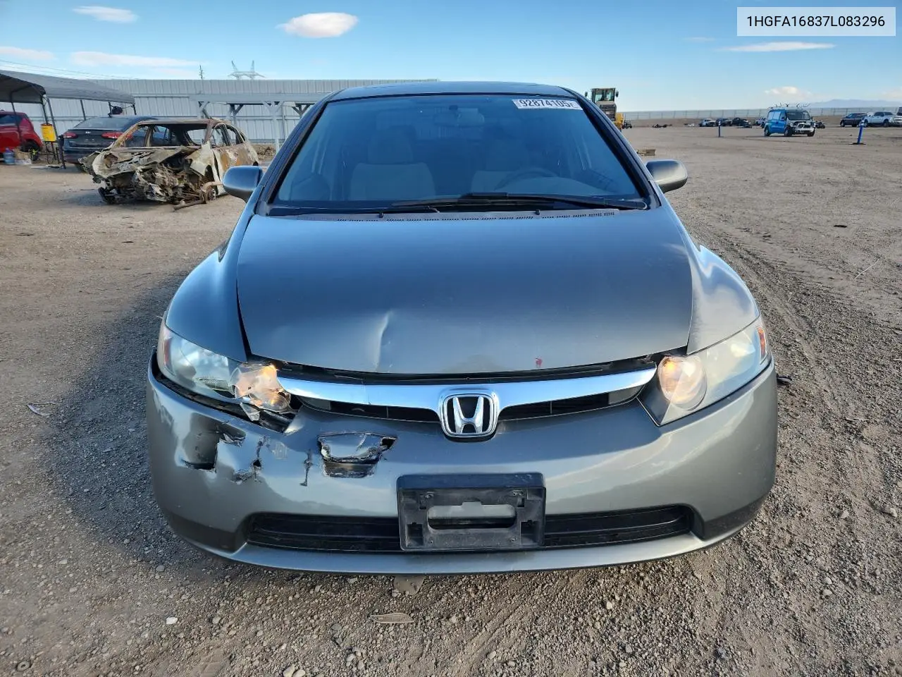 1HGFA16837L083296 2007 Honda Civic Ex