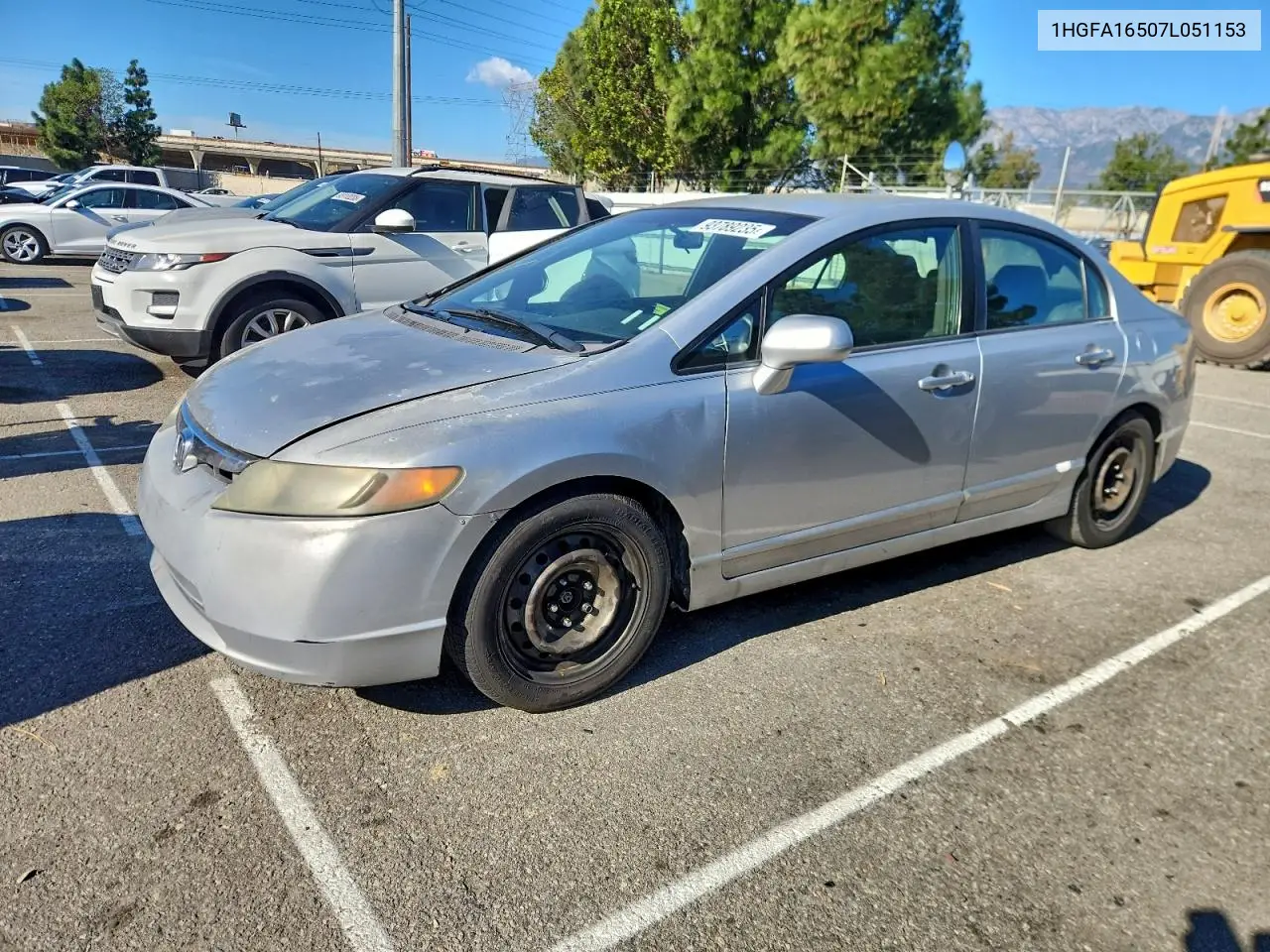 1HGFA16507L051153 2007 Honda Civic Lx