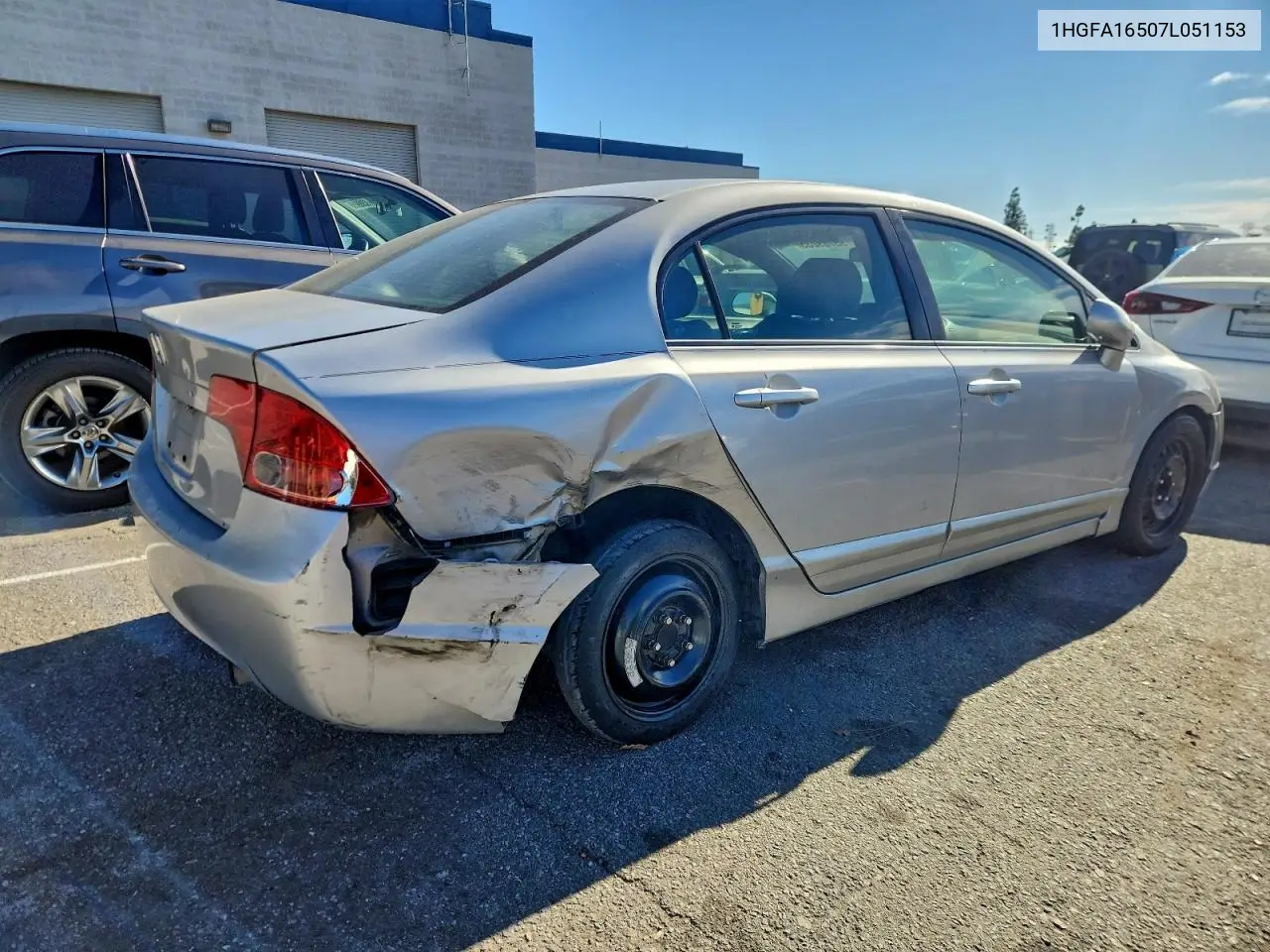 1HGFA16507L051153 2007 Honda Civic Lx