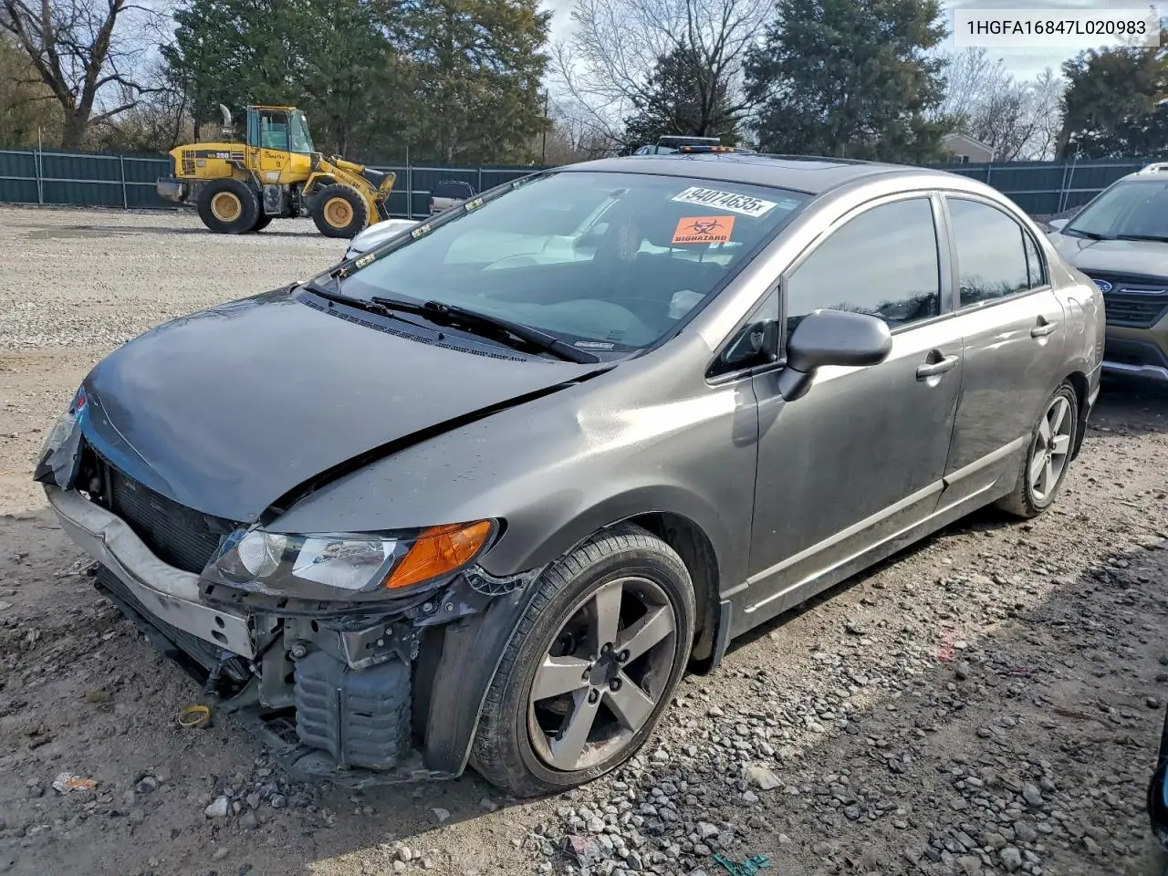 1HGFA16847L020983 2007 Honda Civic Ex
