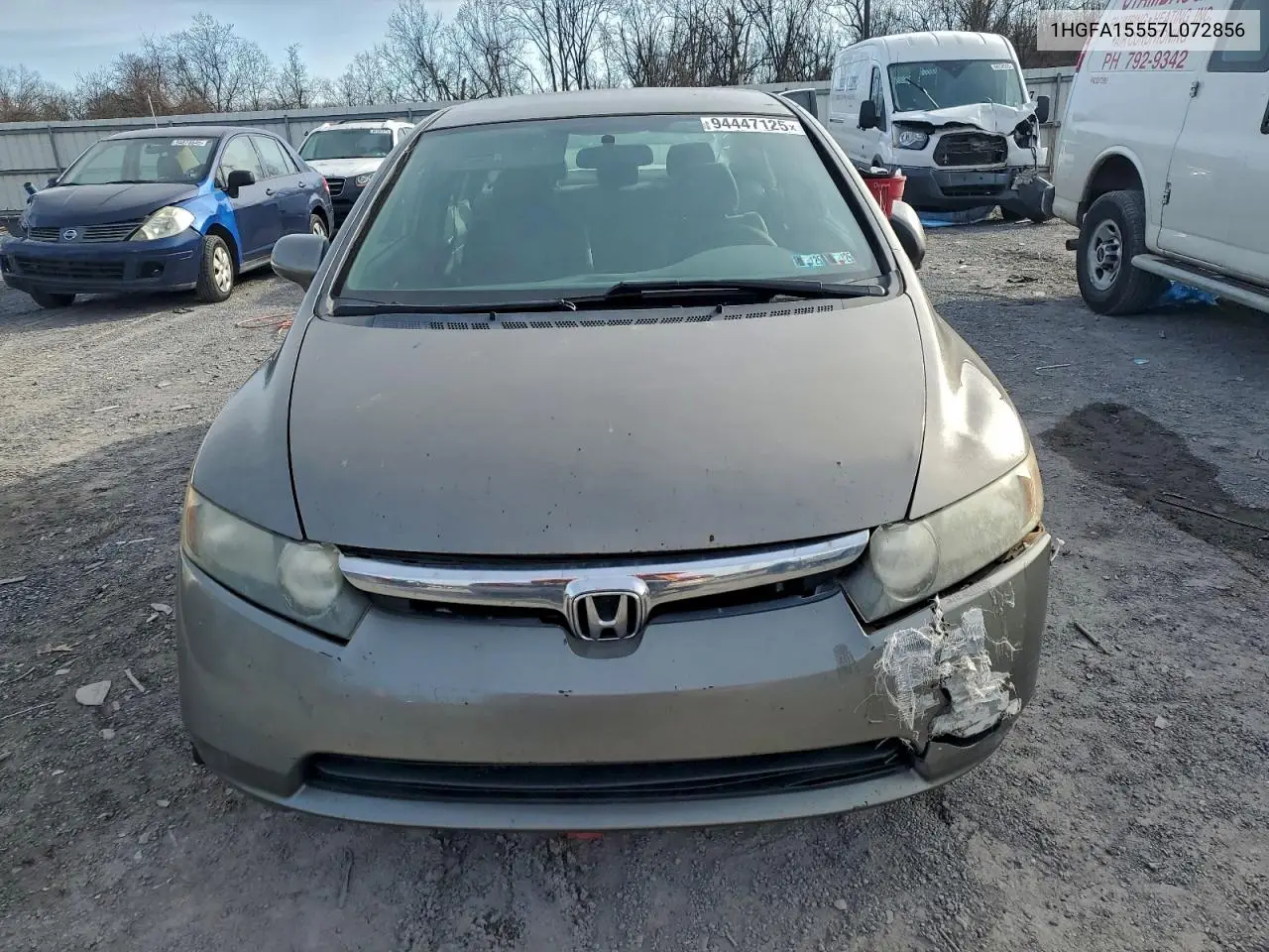 1HGFA15557L072856 2007 Honda Civic Lx