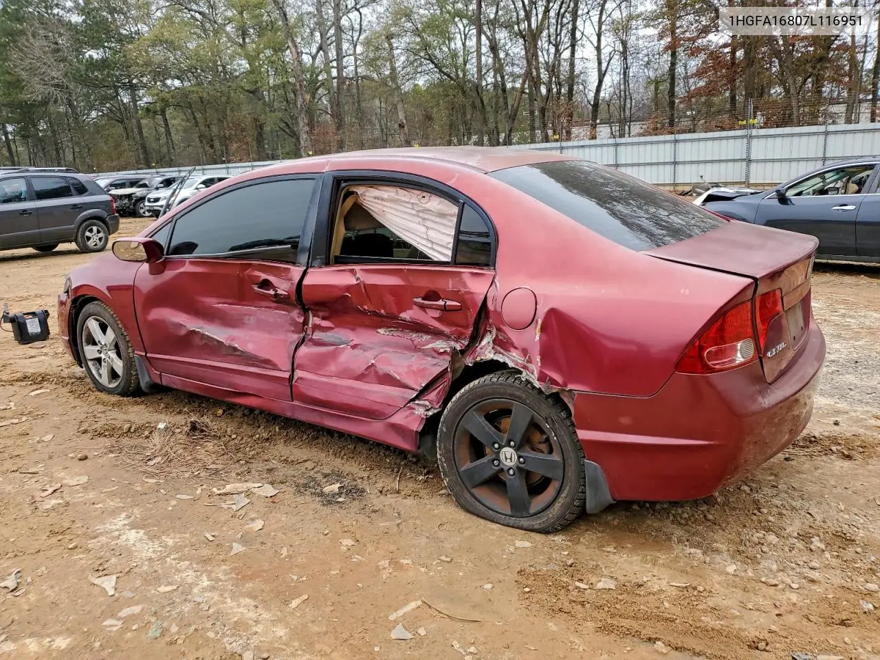 1HGFA16807L116951 2007 Honda Civic Ex