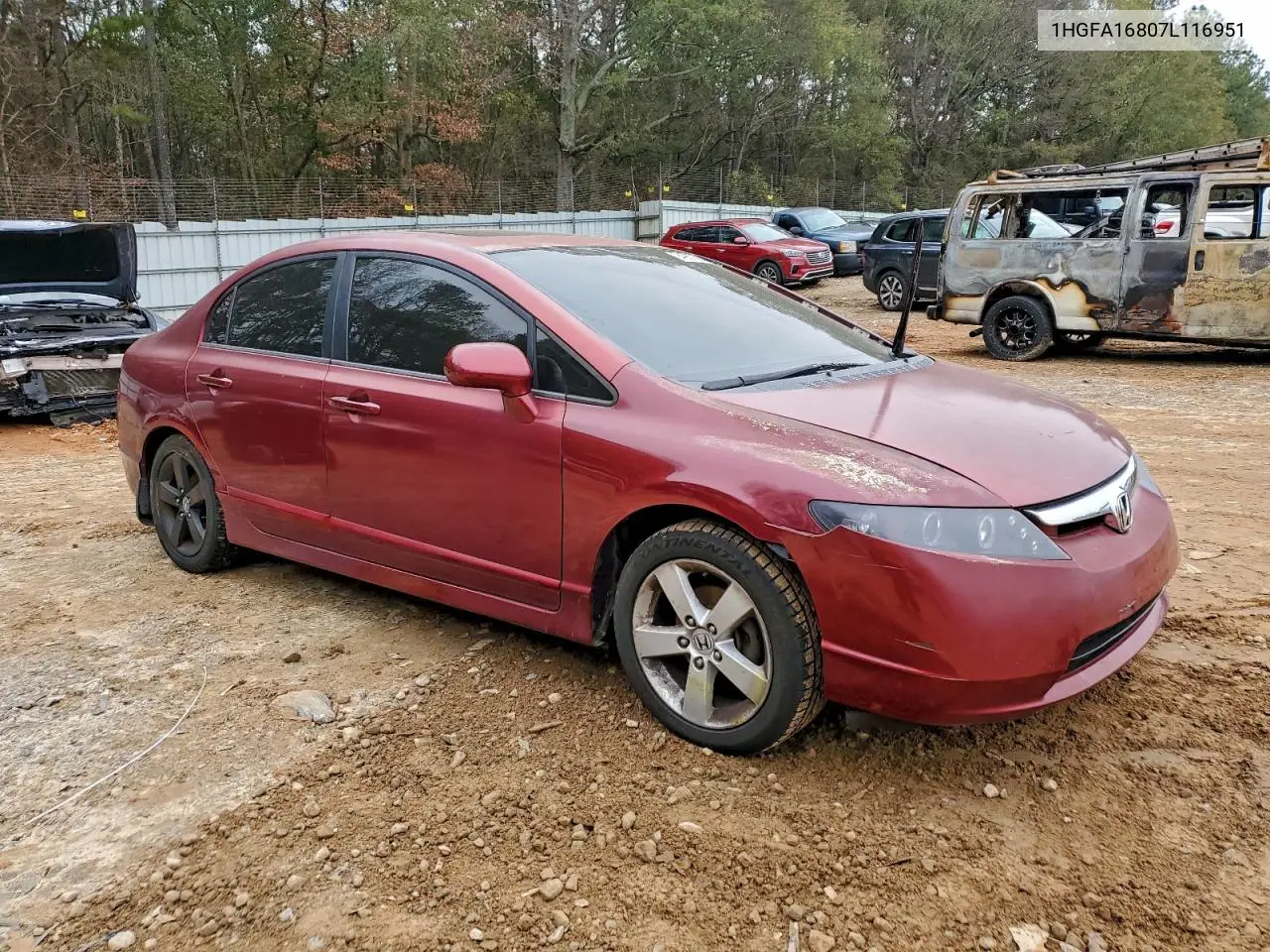 1HGFA16807L116951 2007 Honda Civic Ex
