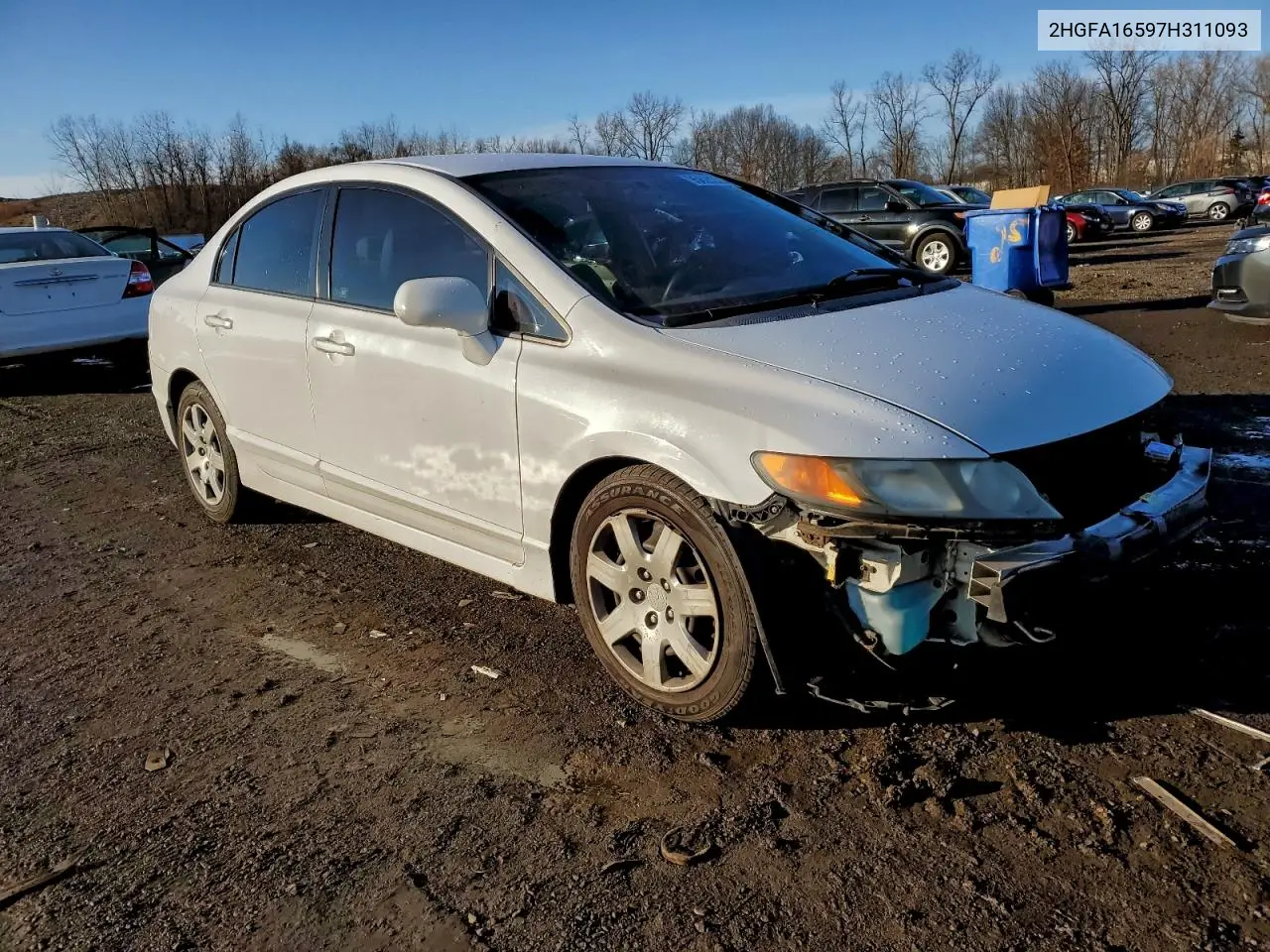 2HGFA16597H311093 2007 Honda Civic Lx