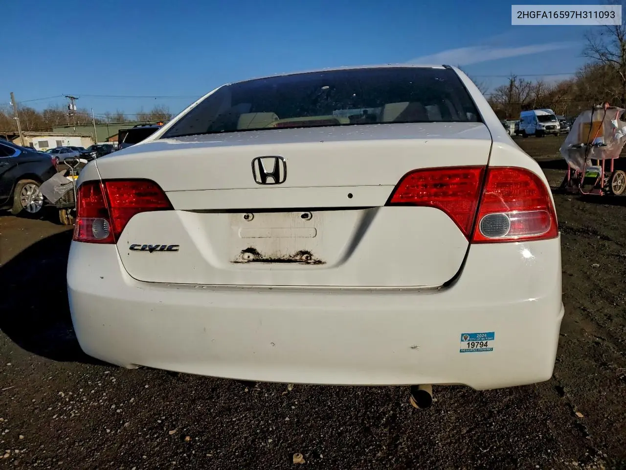 2HGFA16597H311093 2007 Honda Civic Lx