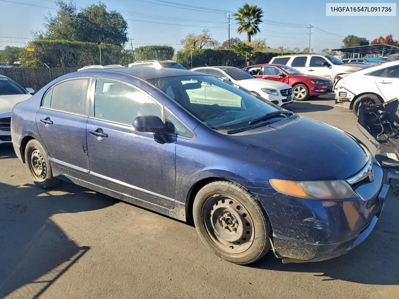 1HGFA16547L091736 2007 Honda Civic Lx