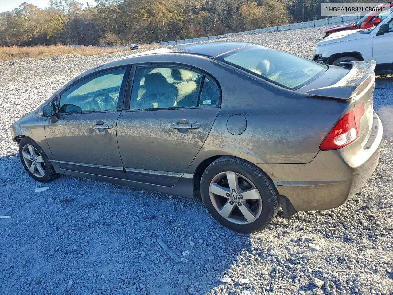 1HGFA16887L086646 2007 Honda Civic Ex