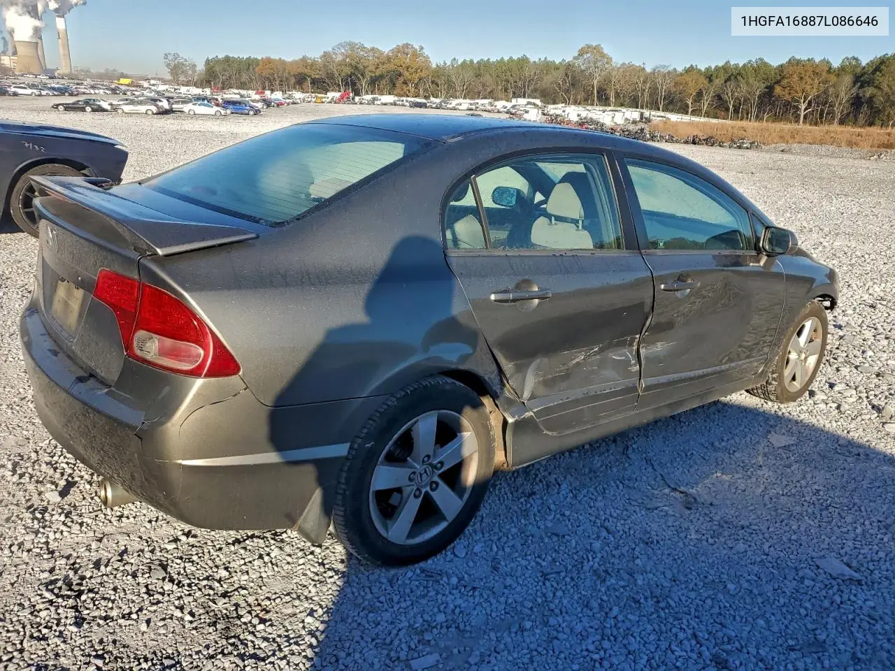 1HGFA16887L086646 2007 Honda Civic Ex