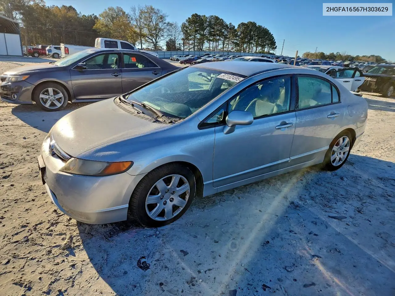 2HGFA16567H303629 2007 Honda Civic Lx
