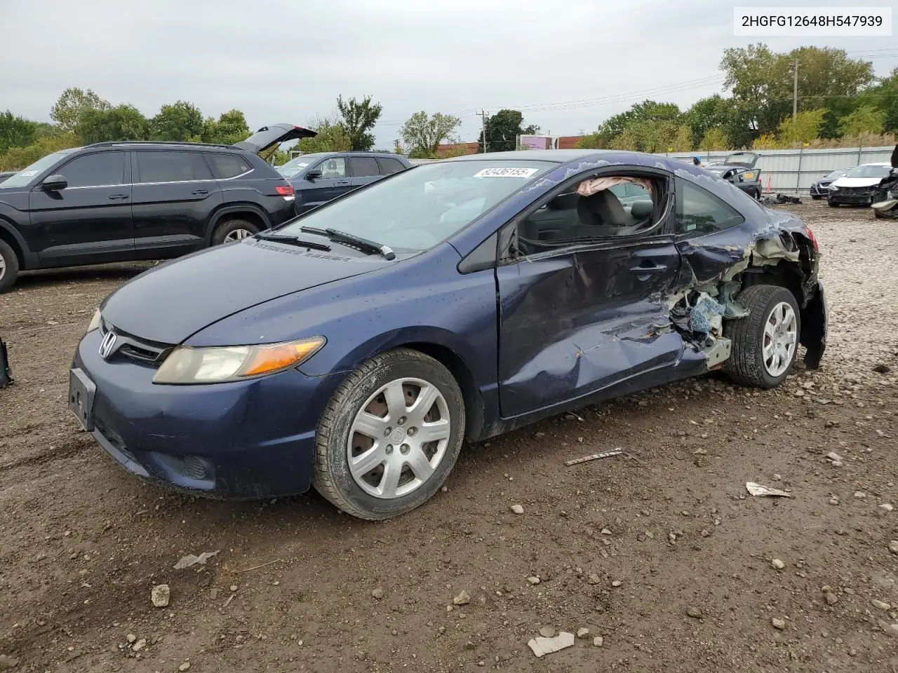 2HGFG12648H547939 2008 Honda Civic Lx
