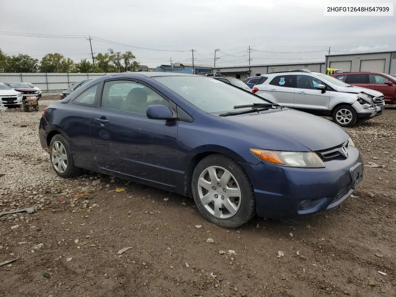 2HGFG12648H547939 2008 Honda Civic Lx