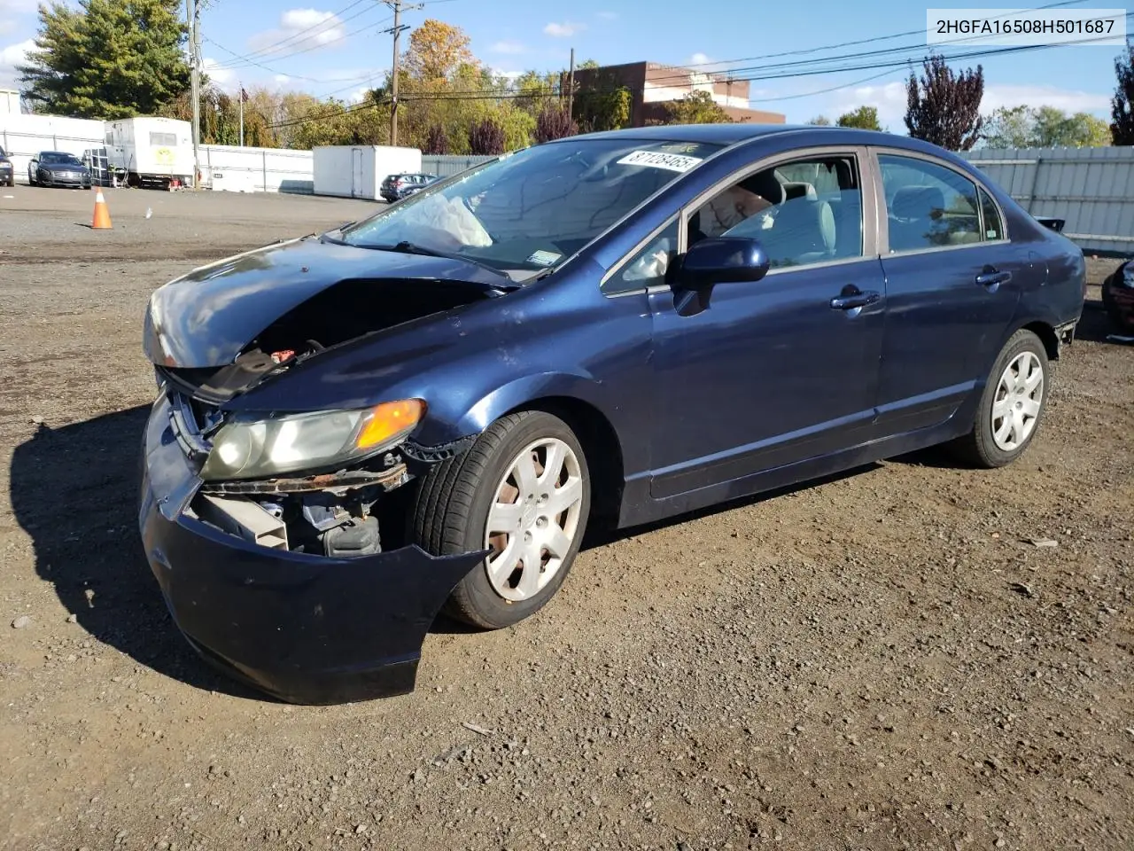 2HGFA16508H501687 2008 Honda Civic Lx