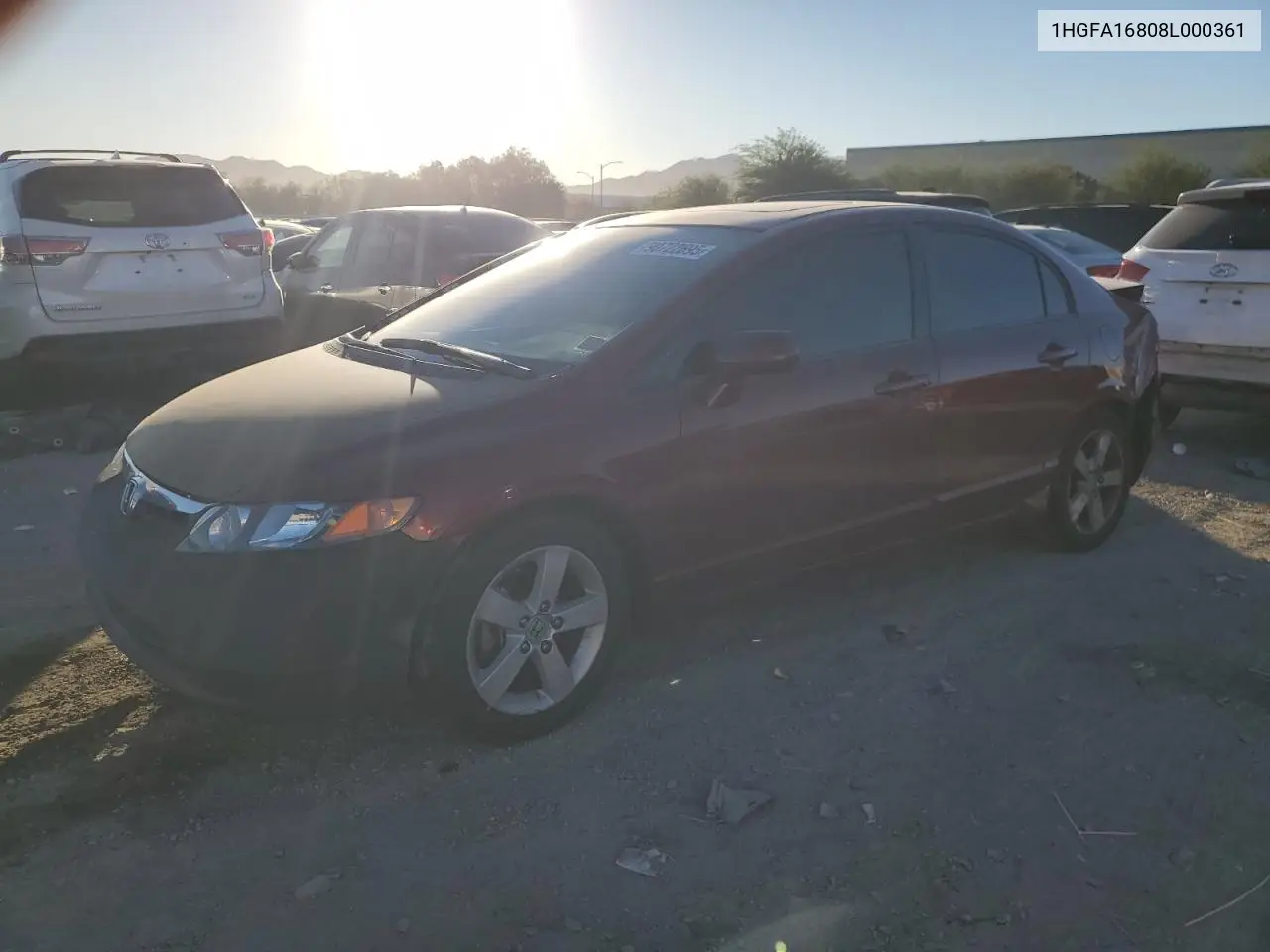 1HGFA16808L000361 2008 Honda Civic Ex