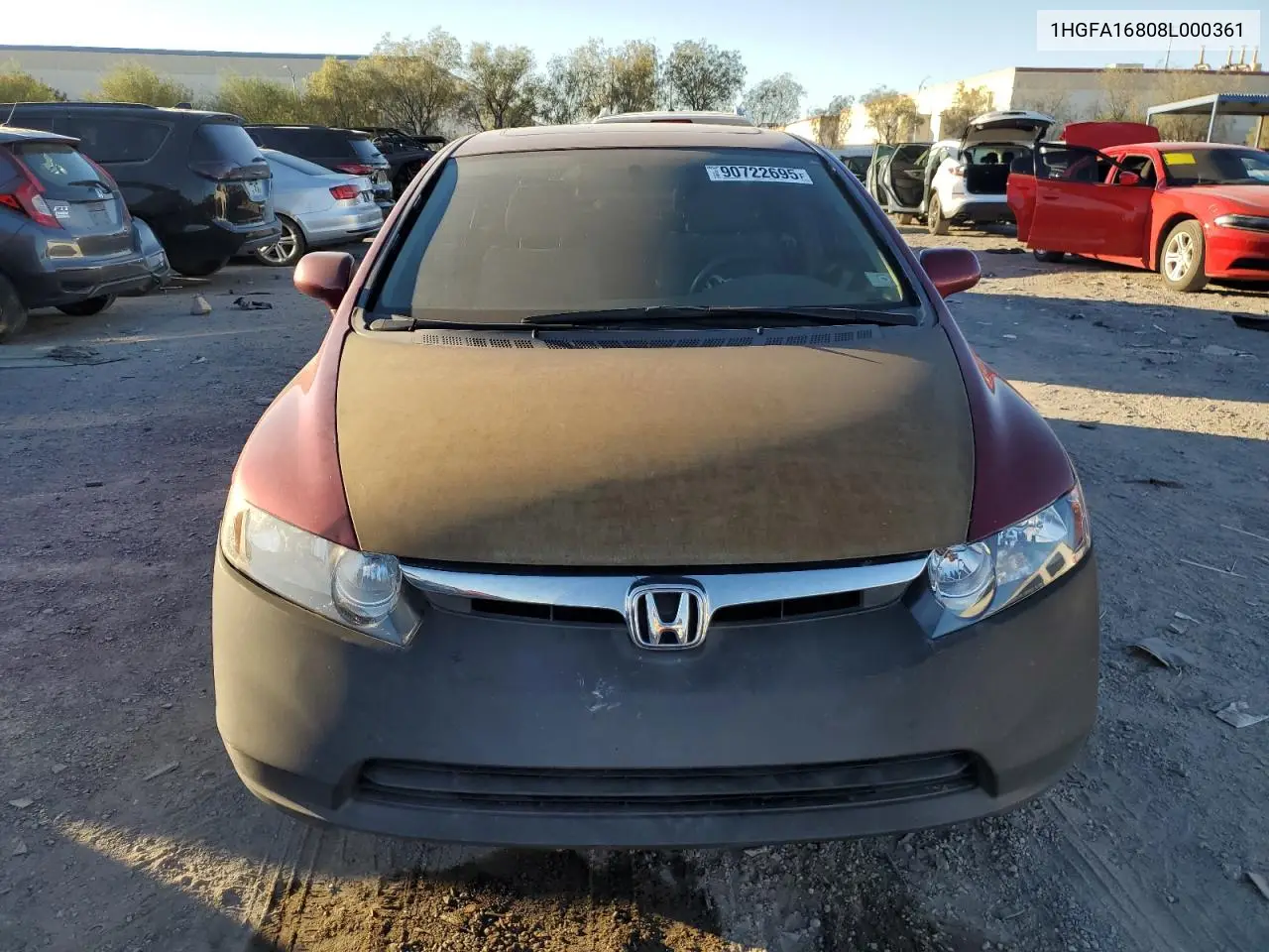 1HGFA16808L000361 2008 Honda Civic Ex