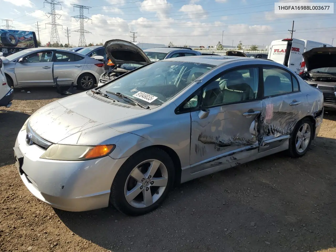 1HGFA16988L003677 2008 Honda Civic Exl