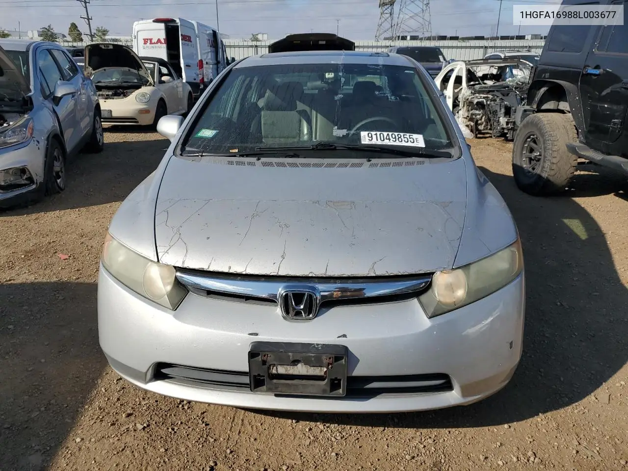 1HGFA16988L003677 2008 Honda Civic Exl